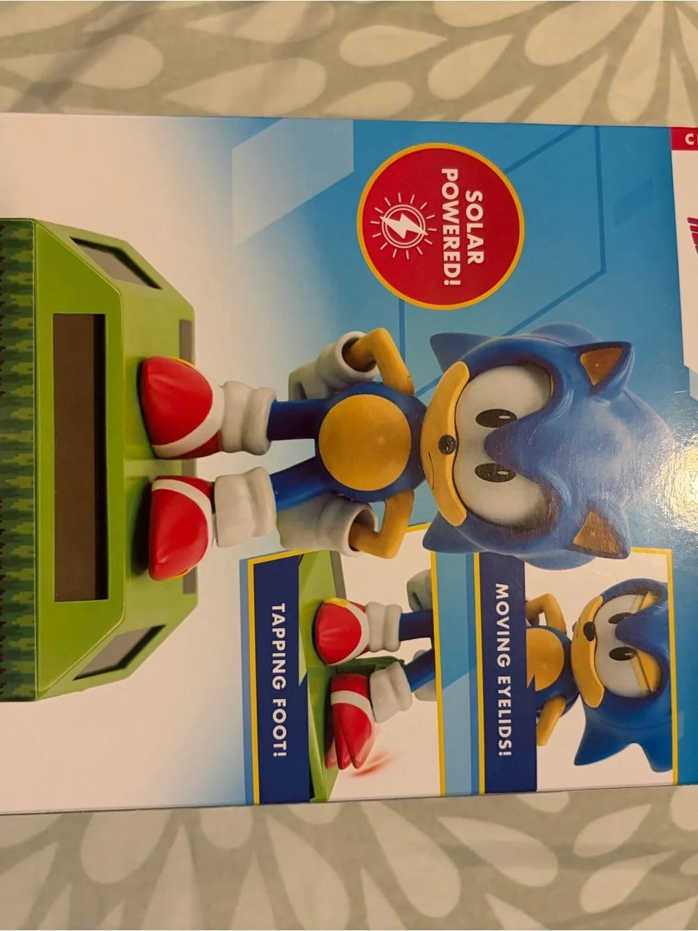 Classic Sonic the Hedgehog Solar-Powered Blue Figure - Foot Tapping Sonic